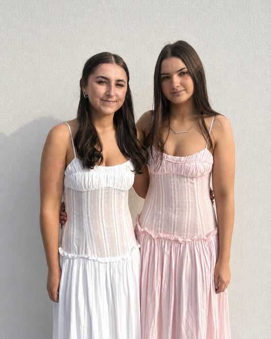 JACINDA  DROP WAIST DRESS PINK - 6/XS